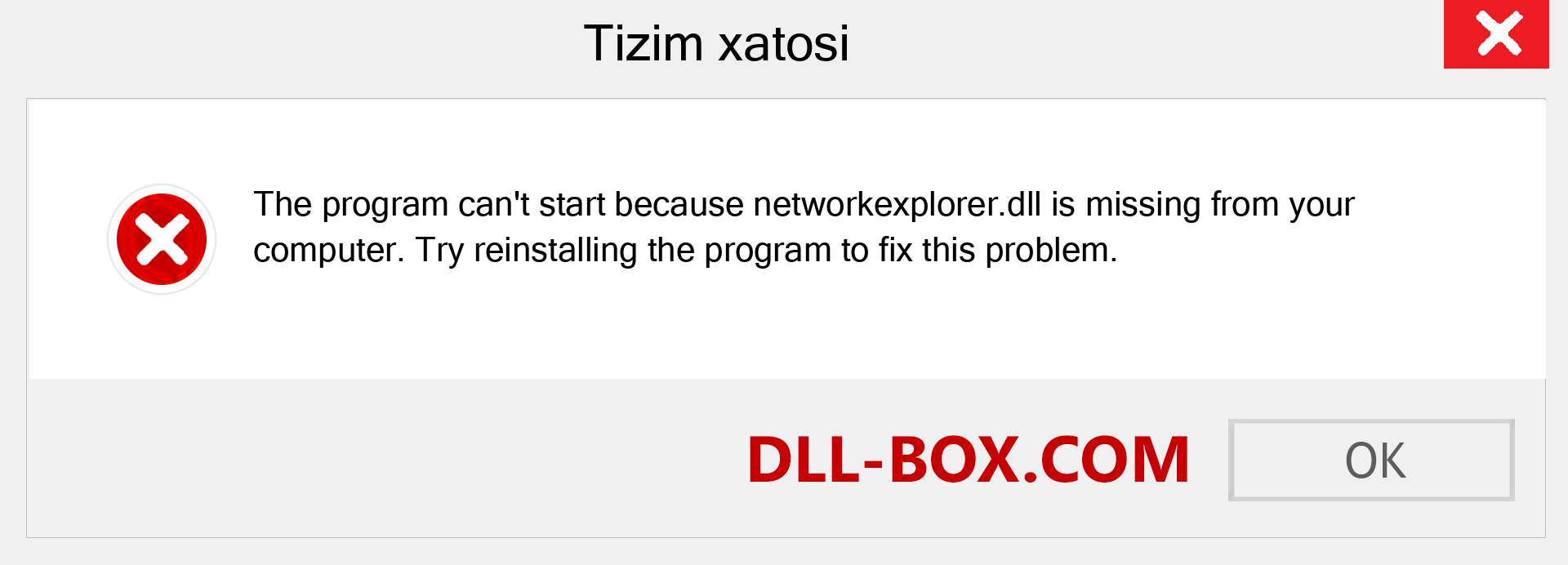 networkexplorer.dll fayli yo'qolganmi?. Windows 7, 8, 10 uchun yuklab olish - Windowsda networkexplorer dll etishmayotgan xatoni tuzating, rasmlar, rasmlar